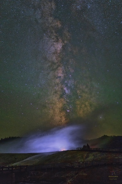 Clouds of steam and stars.